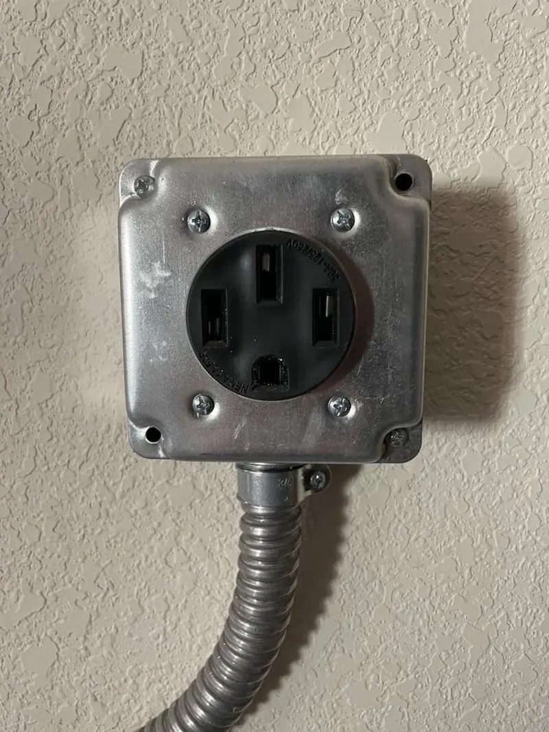 NEMA 14-50 outlet installed for Smart Home Electrical in Cabot